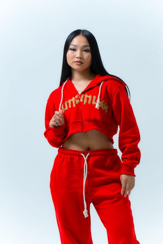 NDURÁ “Scarlet Red” Crop Set